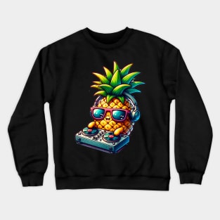 Cute Kawaii Pineapple DJ Crewneck Sweatshirt